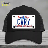 Cary North Carolina Novelty License Plate Hat Mesh / Black