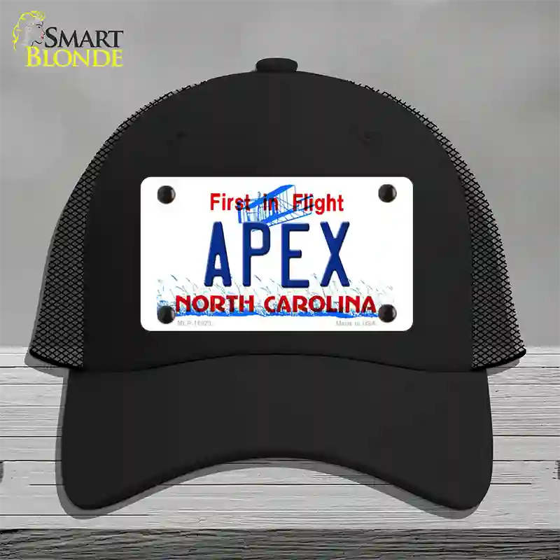 Apex North Carolina Novelty License Plate Hat Mesh / Black