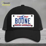 Boone North Carolina Novelty License Plate Hat Mesh / Black