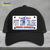 Pitt Comm College North Carolina Novelty License Plate Hat Mesh / Black