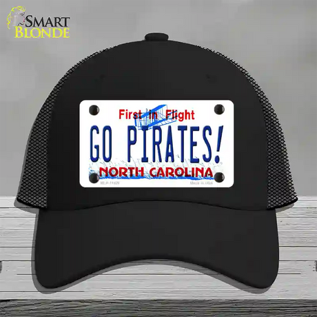 Go Pirates North Carolina Novelty License Plate Hat Mesh / Black