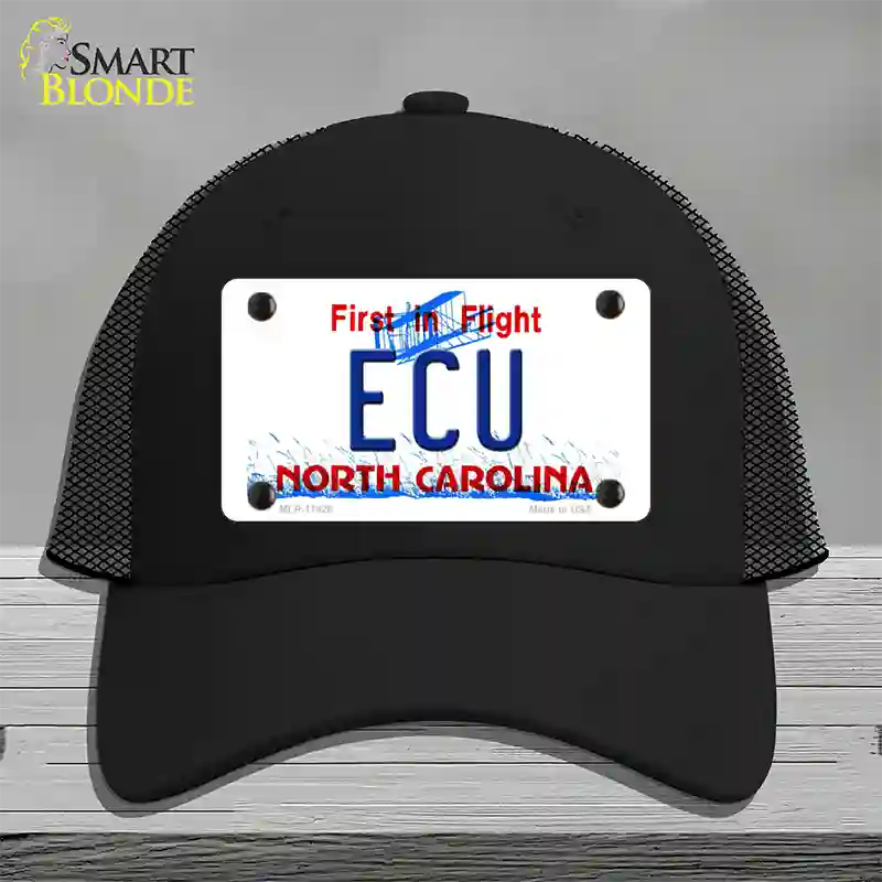 ECU North Carolina Novelty License Plate Hat Mesh / Black