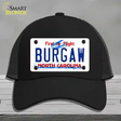 Burgaw North Carolina Novelty License Plate Hat Mesh / Black