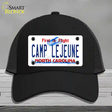 Camp Lejeune North Carolina Novelty License Plate Hat Mesh / Black