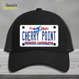 Cherry Point North Carolina Novelty License Plate Hat Mesh / Black