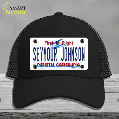 Seymour Johnson North Carolina Novelty License Plate Hat Mesh / Black