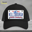 Hillsbourgh North Carolina Novelty License Plate Hat Mesh / Black