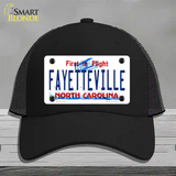 Fayetteville North Carolina Novelty License Plate Hat Mesh / Black