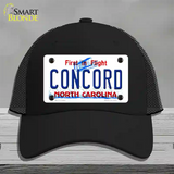 Concord North Carolina Novelty License Plate Hat Mesh / Black