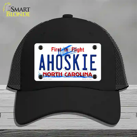 Ahoskie North Carolina Novelty License Plate Hat Mesh / Black