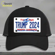 Trump 2024 North Carolina Novelty License Plate Hat Mesh / Black