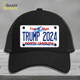 Trump 2024 North Carolina Novelty License Plate Hat Mesh / Black