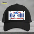 High Point North Carolina Novelty License Plate Hat Mesh / Black