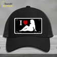 Full Figured Women Novelty License Plate Hat Mesh / Black