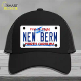 New Bern North Carolina Novelty License Plate Hat Mesh / Black