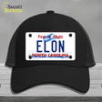 Elon North Carolina Novelty License Plate Hat Mesh / Black