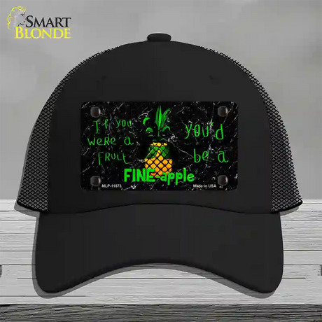 Fineapple Novelty License Plate Hat Mesh / Black