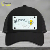 Bee Yourself Novelty License Plate Hat Mesh / Black