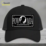 POW-MIA Novelty License Plate Hat Mesh / Black