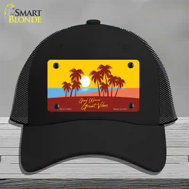 Good Waves Great Novelty License Plate Hat Mesh / Black