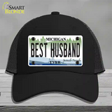 Michigan Best Husband Novelty License Plate Hat Mesh / Black