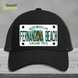 Florida Fernandina Beach Novelty License Plate Hat Mesh / Black