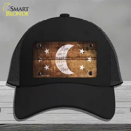 The Moon and Back Novelty License Plate Hat Mesh / Black