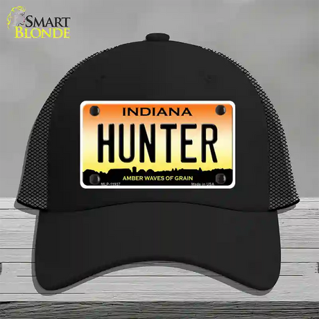 Hunter Indiana Novelty License Plate Hat Mesh / Black