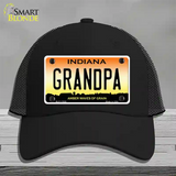 Indiana Grandpa Novelty License Plate Hat Mesh / Black