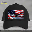 Soaring Eagle Flag Novelty License Plate Hat Mesh / Black