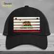 California Corrugated Flag Novelty License Plate Hat Mesh / Black