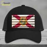 Florida Corrugated Flag Novelty License Plate Hat Mesh / Black