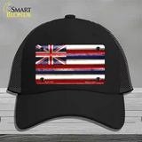 Hawaii Corrugated Flag Novelty License Plate Hat Mesh / Black