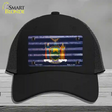 New York Corrugated Flag Novelty License Plate Hat Mesh / Black