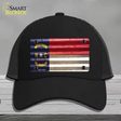 North Carolina Corrugated Flag Novelty License Plate Hat Mesh / Black