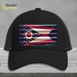 Ohio Corrugated Flag Novelty License Plate Hat Mesh / Black