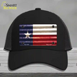 Texas Corrugated Flag Novelty License Plate Hat Mesh / Black