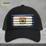 West Virginia Corrugated Flag Novelty License Plate Hat Mesh / Black