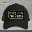 Cant Scare Me Novelty License Plate Hat Mesh / Black