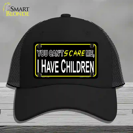 Cant Scare Me Novelty License Plate Hat Mesh / Black