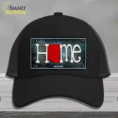 Arizona Home State Outline Novelty License Plate Hat Mesh / Black