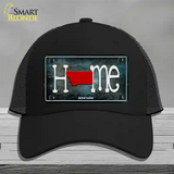 Montana Home State Outline Novelty License Plate Hat Mesh / Black