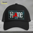 New York Home State Outline Novelty License Plate Hat Mesh / Black