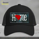 South Carolina Home State Outline Novelty License Plate Hat Mesh / Black