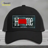 South Dakota Home State Outline Novelty License Plate Hat Mesh / Black