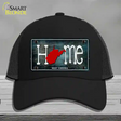 West Virginia Home State Outline Novelty License Plate Hat Mesh / Black