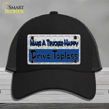 Make A Mesh Happy Novelty License Plate Hat Mesh / Black