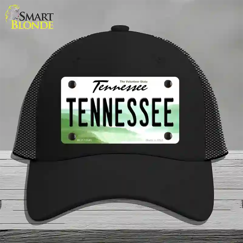 Tennessee Volunteer State Novelty License Plate Hat Mesh / Black