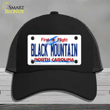 Black Mountain North Carolina Novelty License Plate Hat Mesh / Black