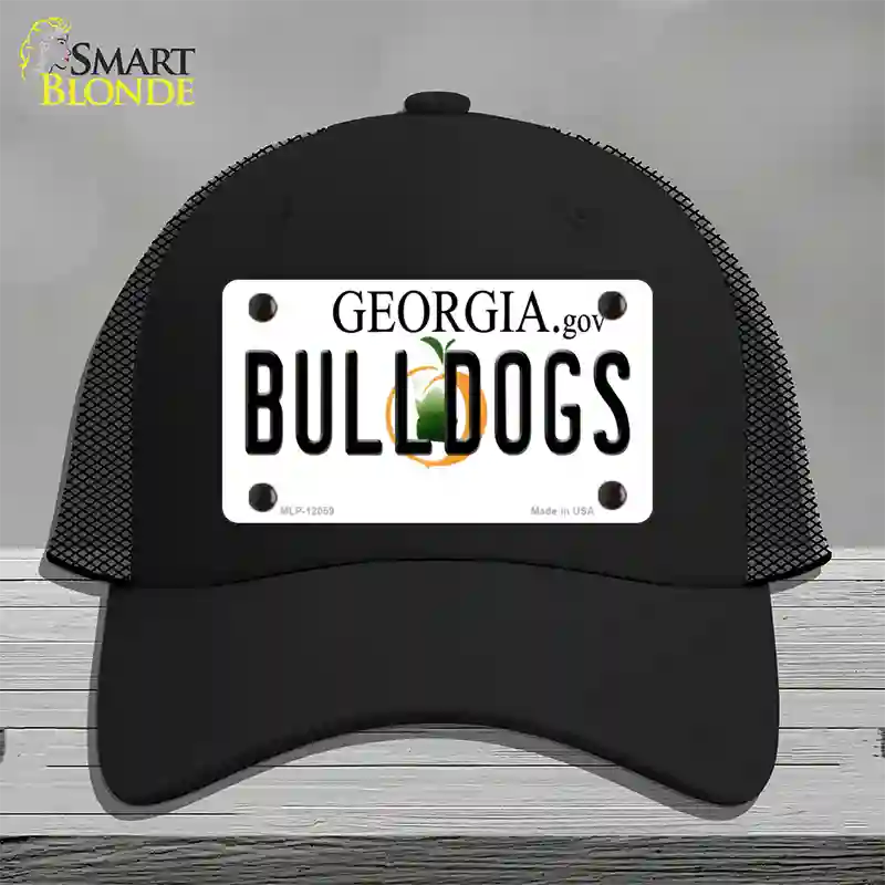 Georgia Bulldogs Novelty License Plate Hat Mesh / Black